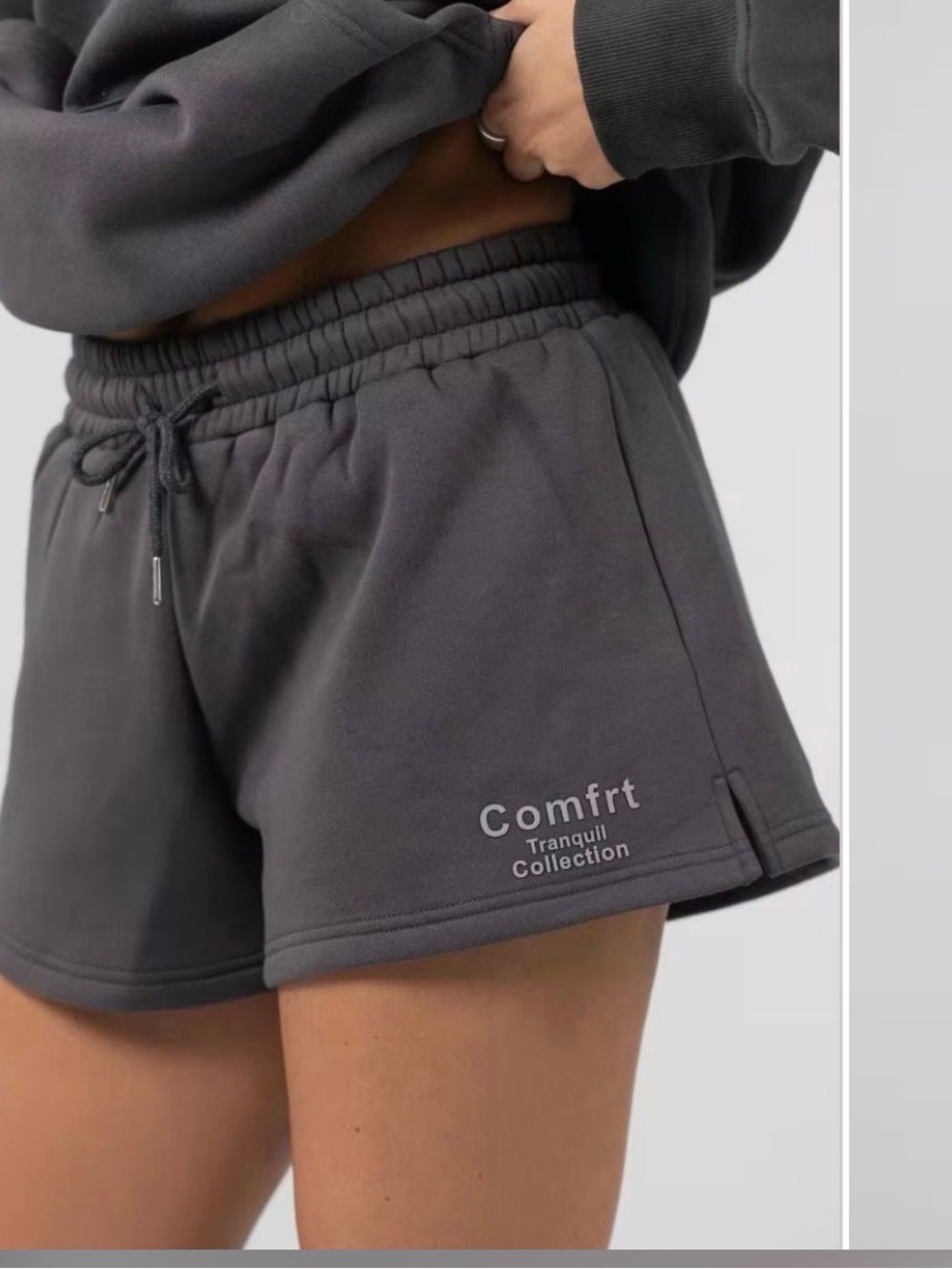 Comfrt Tranquil Collection Women's Charcoal Athletic Shorts
